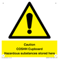 WN5841: Caution COSHH Cupboard Hazardous substances stored here