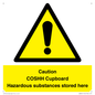 WN5841: Caution COSHH Cupboard Hazardous substances stored here
