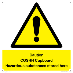 WN5841: Caution COSHH Cupboard Hazardous substances stored here