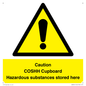 WN5841: Caution COSHH Cupboard Hazardous substances stored here