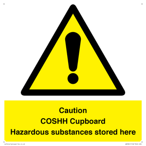 WN5841: Caution COSHH Cupboard Hazardous substances stored here