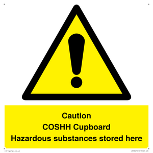 WN5841: Caution COSHH Cupboard Hazardous substances stored here