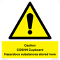 WN5841: Caution COSHH Cupboard Hazardous substances stored here
