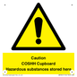 WN5841: Caution COSHH Cupboard Hazardous substances stored here
