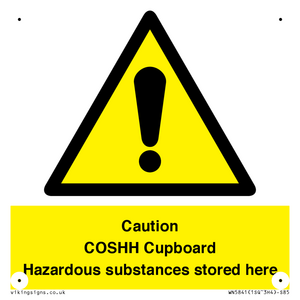 WN5841: Caution COSHH Cupboard Hazardous substances stored here