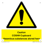 WN5841: Caution COSHH Cupboard Hazardous substances stored here