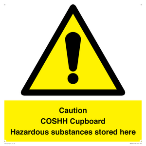 WN5841: Caution COSHH Cupboard Hazardous substances stored here