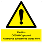 WN5841: Caution COSHH Cupboard Hazardous substances stored here