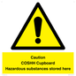 WN5841: Caution COSHH Cupboard Hazardous substances stored here