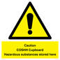 WN5841: Caution COSHH Cupboard Hazardous substances stored here