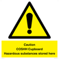 WN5841: Caution COSHH Cupboard Hazardous substances stored here