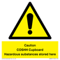WN5841: Caution COSHH Cupboard Hazardous substances stored here