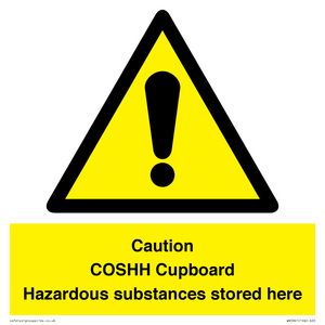 WN5841: Caution COSHH Cupboard Hazardous substances stored here