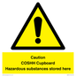 WN5841: Caution COSHH Cupboard Hazardous substances stored here