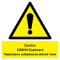 WN5841: Caution COSHH Cupboard Hazardous substances stored here