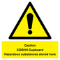 WN5841: Caution COSHH Cupboard Hazardous substances stored here