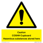 WN5841: Caution COSHH Cupboard Hazardous substances stored here