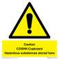 WN5841: Caution COSHH Cupboard Hazardous substances stored here