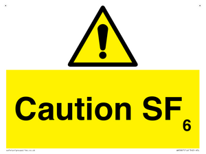 WN5867: Caution SF6