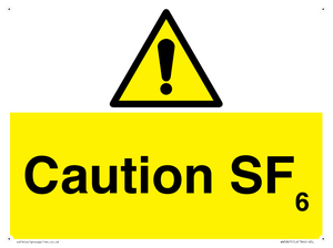 WN5867: Caution SF6