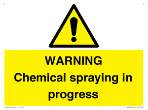 WN6298: WARNING Chemical spraying in progress