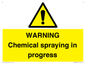WN6298: WARNING Chemical spraying in progress