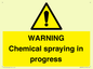 WN6298: WARNING Chemical spraying in progress
