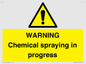 WN6298: WARNING Chemical spraying in progress