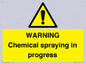 WN6298: WARNING Chemical spraying in progress