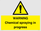 WN6298: WARNING Chemical spraying in progress