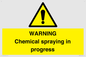 WN6298: WARNING Chemical spraying in progress