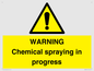 WN6298: WARNING Chemical spraying in progress