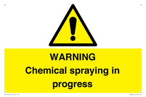 WN6298: WARNING Chemical spraying in progress