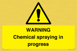 WN6298: WARNING Chemical spraying in progress