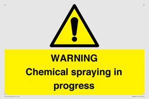 WN6298: WARNING Chemical spraying in progress