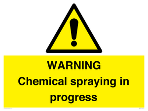 WN6298: WARNING Chemical spraying in progress