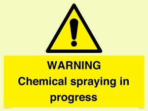 WN6298: WARNING Chemical spraying in progress