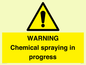 WN6298: WARNING Chemical spraying in progress