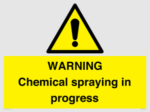 WN6298: WARNING Chemical spraying in progress