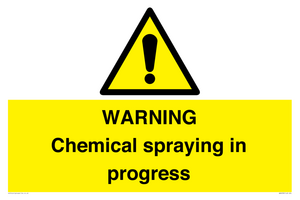 WN6298: WARNING Chemical spraying in progress