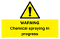 WN6298: WARNING Chemical spraying in progress