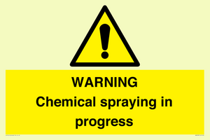 WN6298: WARNING Chemical spraying in progress