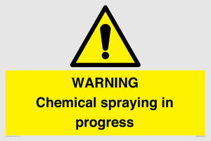 WN6298: WARNING Chemical spraying in progress