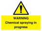 WN6298: WARNING Chemical spraying in progress