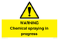 WN6298: WARNING Chemical spraying in progress