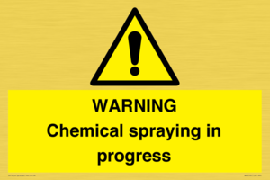 WN6298: WARNING Chemical spraying in progress