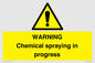 WN6298: WARNING Chemical spraying in progress