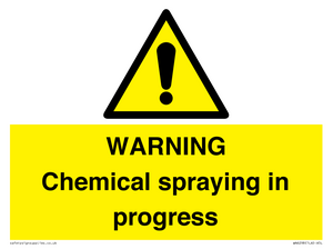 WN6298: WARNING Chemical spraying in progress