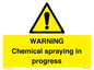 WN6298: WARNING Chemical spraying in progress