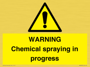 WN6298: WARNING Chemical spraying in progress